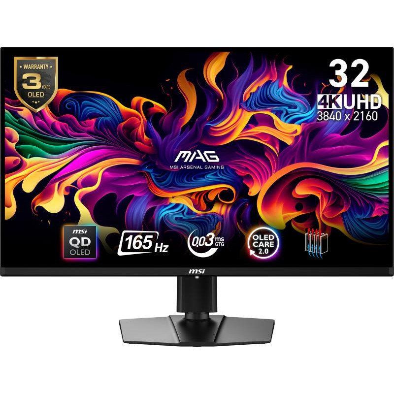MSI MAG 321UP QD-OLED écran Plat de PC 80 cm (31.5&quot;) 3840 x 2160 Pixels 4K Ultra HD Noir
