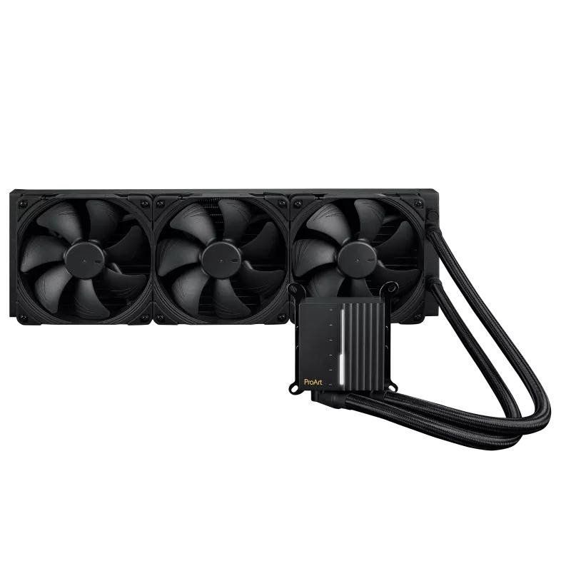 ASUS ProArt LC 420 – Refroidisseur de processeur Liquide Tout-en-Un (3 x Ventilateurs de radiateur Noctua NF-A14 industrialPPC-2000 PWM 140mm, indicateur d&#39;état du système éclairé)