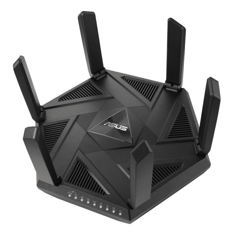 ASUS RT-AXE7800 - Routeur Wi-FI 6E Triple Bande AXE 7800Mbps - 6 GHz, Port WAN 2,5G, Double WAN, Support AiMesh, VPN Fusion, contrôle Parental avancé, AiProtection Pro et Instant Guard.