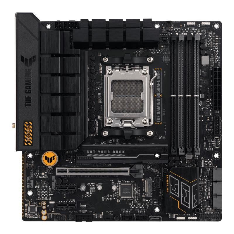 ASUS TUF GAMING B650M-E WIFI – Carte mère gaming AMD Ryzen AM5 Micro-ATX (DDR5, 8+2 phases d&#39;alimentation, PCIe 5.0, M.2, WiFi 6, Aura Sync RGB)