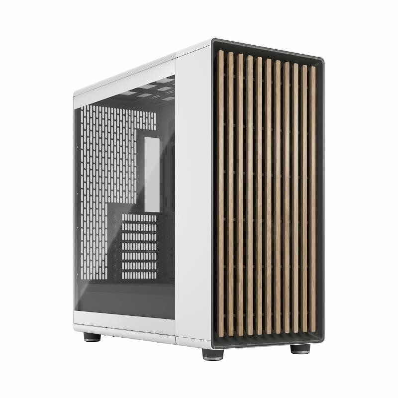 Fractal Design North XL Chalk White TG- Boîtier PC Gaming Grande Tour EATX à Flux d&#39;air – Trois Ventilateurs Aspect PWM de 140 mm Inclus – Port USB Type-C.
