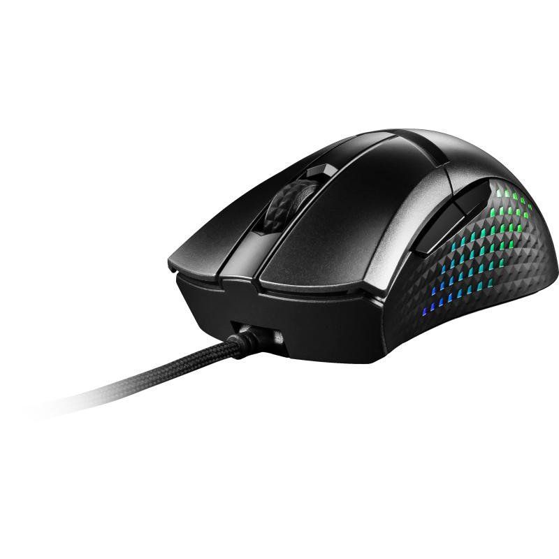 MSI Clutch GM51 Lightweight Wireless Souris Gaming, Capteur Optique 26000 DPI, Droitier, Switches OMRON +60M Clics, 6 Boutons, 150h Batterie, Charging Dock, Latence 1ms, RGB, 85g, Filaire/sans Fil