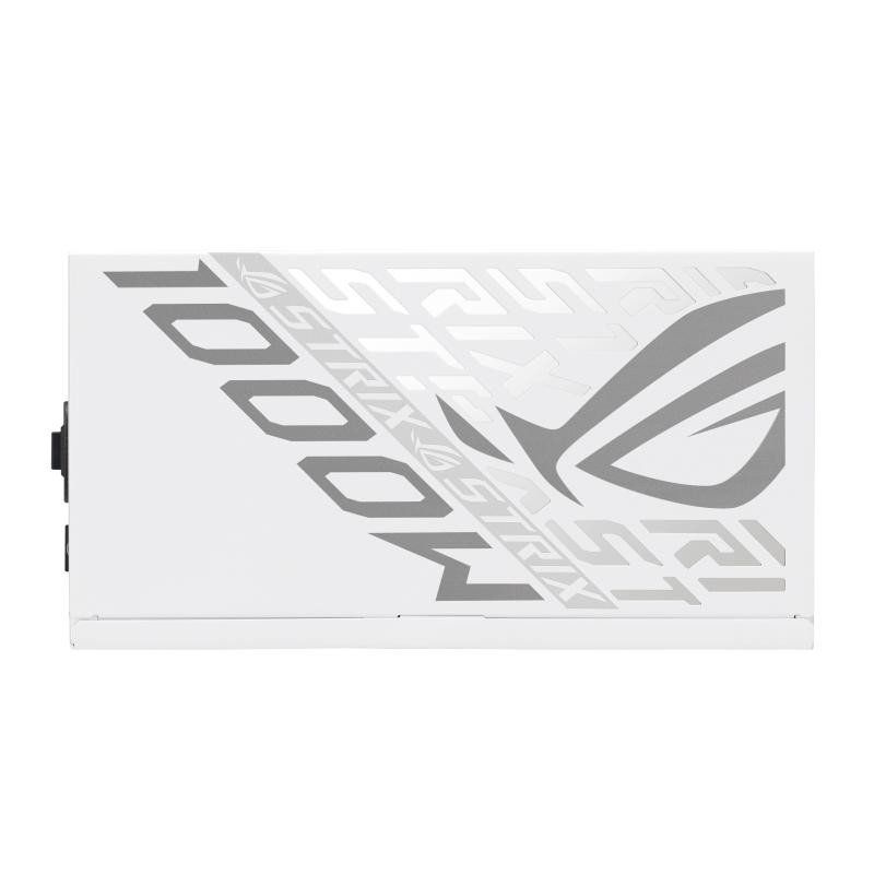 Asus Bloc d&#39;alimentation ROG Strix 1000 W Platinum White, entièrement modulaire, 80+ Platinum, ATX 3.1, PCIe 5.0, GaN MOSFET, stabilisateur de Tension Intelligent