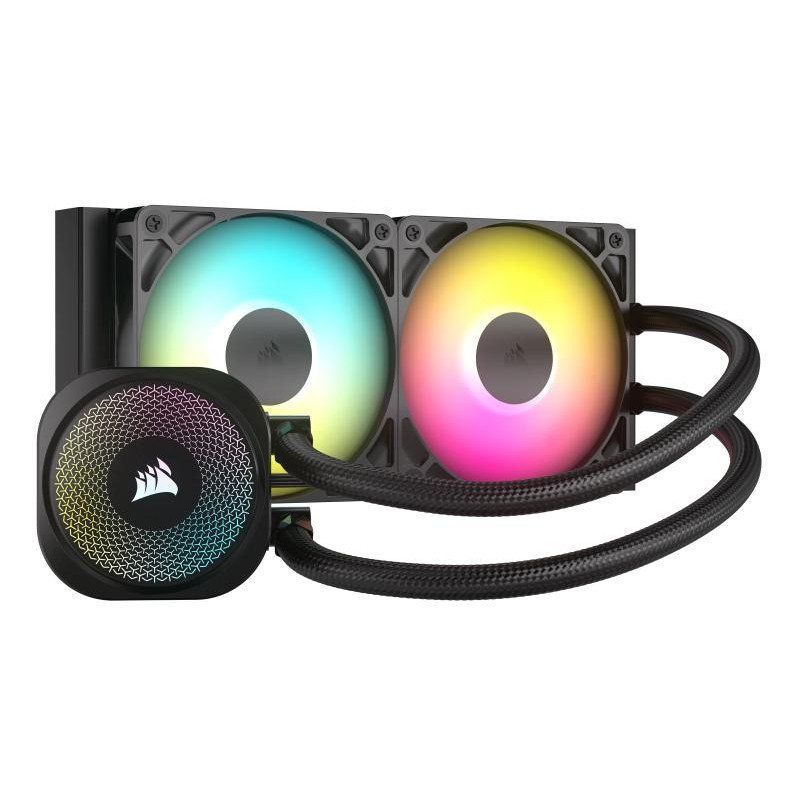 CORSAIR Nautilus 240 RS ARGB Refroidisseur Liquide pour CPU – 240mm AIO – Faible Bruit – Connexion Directe de Carte Mère – Intel LGA 1851/1700, AMD AM5/AM4 – 2X RS120 ARGB Ventilateurs Inclus – Noir