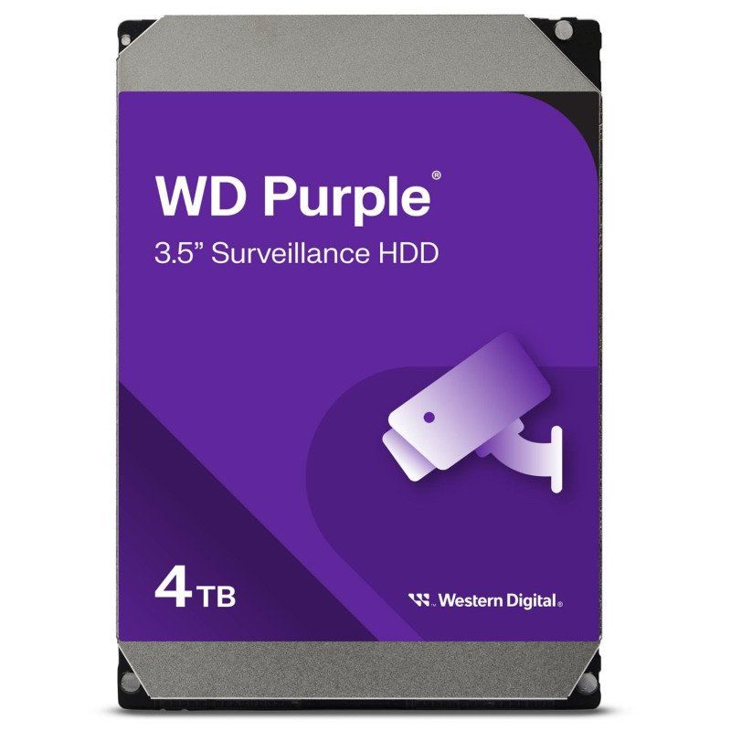 WD Purple 4 To Disque dur Interne 3.5&quot; dédié Vidéosurveillance AllFrame Technology, 180BT/yr, 256MB Cache, Garantie 3 ans