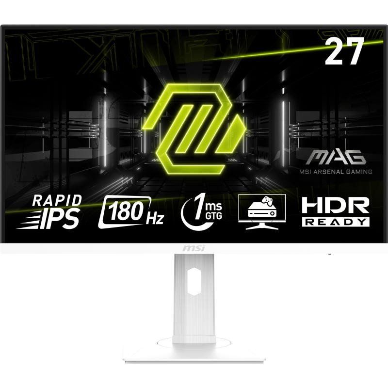 MSI MAG 274PFW Écran Gaming 27&#39;&#39; FHD - Dalle Rapid IPS 1920 x 1080, 180 Hz / 1ms (GtG), 117% sRGB, Design sans Bordure, HDR Ready - DisplayPort 1.2a, HDMI 2.0 (FHD à 180Hz)