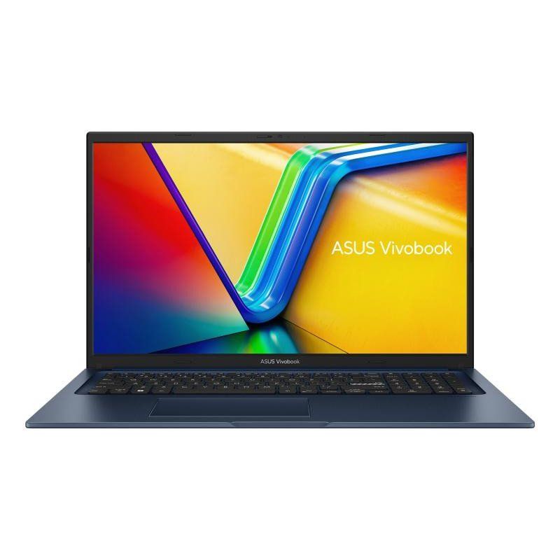 ASUS Vivobook 17 Ordinateur Portable, écran IPS 17,3&quot; FHD antireflet | Intel Core i7-1255U | 16 Go de RAM | SSD 512 Go | Intel Iris X | Windows 11 | Clavier QWERTZ | Bleu Quiet
