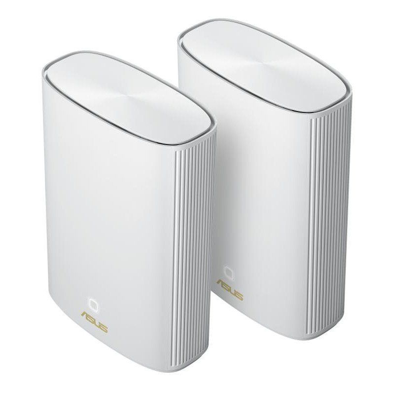 ASUS ZenWiFi XP4 Blanc - Pack de 2 - Système Wi-FI 6 AX CPL Hybride Mesh, Double-Bande, 1800 Mbit/s, 400m2, AiProtection avec TrendMicro à Vie 90IG05T0-BM9110