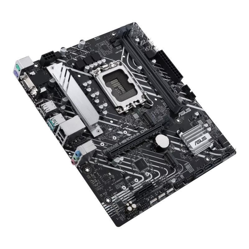 ASUS PRIME H610M-A D4-CSM – Carte mère professionnelle Intel H610 LGA 1700 mic-ATX (DDR4, PCIe 4.0, 2 x M.2, Intel 1 Gb Ethernet, DisplayPort, HDMI, D-Sub, USB 3.2 Gen 2, SATA 6 Gbps, Aura Sync RGB)