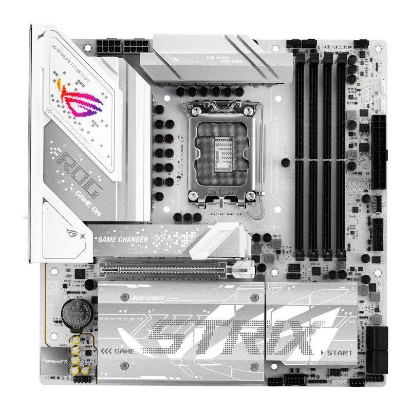 ASUS ROG Strix B860-G Gaming WiFi, Carte mère mATX, prête pour PC avec IA avancée, 14 + 1 + 2 + 1 Niveaux de Puissance, Fentes DDR5, PCIe 5.0, Quatre emplacements M.2, WiFi 7, AI Networking II, Aura