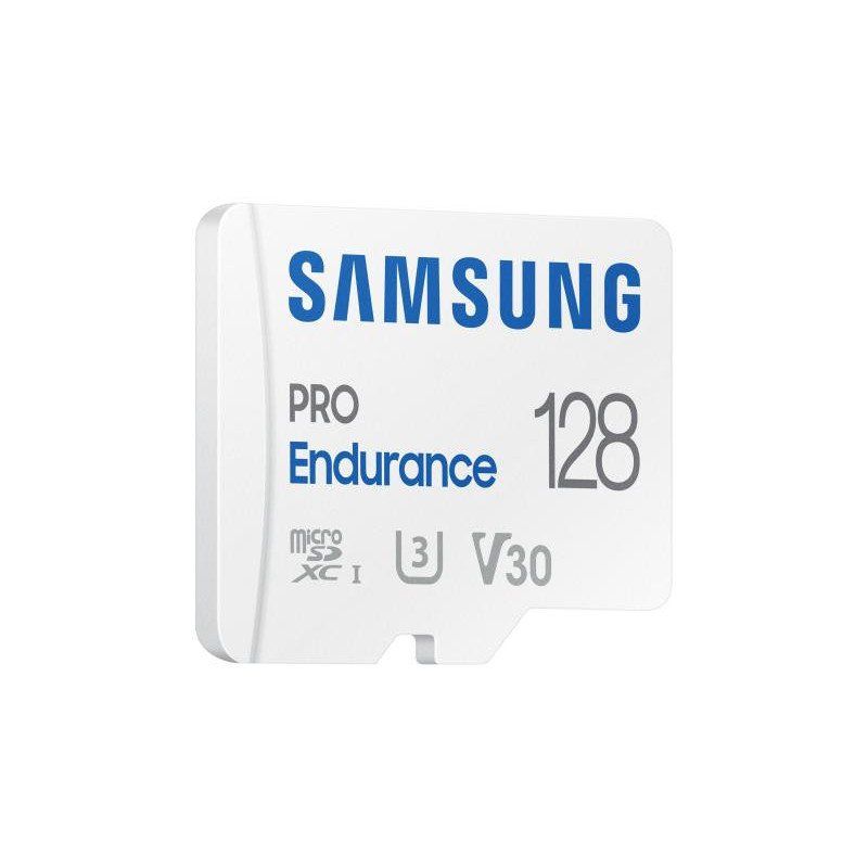 Samsung PRO Endurance Carte mémoire microSDXC UHS-I U3, 128 Go, Vitesse de lecture jusqu’à 100 Mo/s, avec Adaptateur, MB-MJ128KA