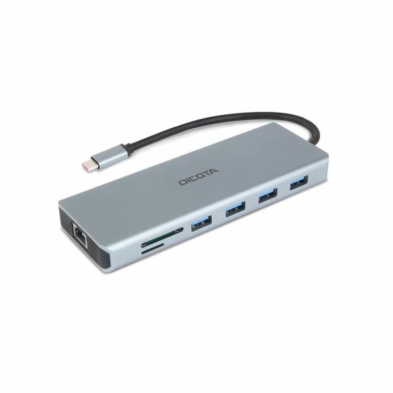 DICOTA Station d accueil USB C 13 1 100 watts gris