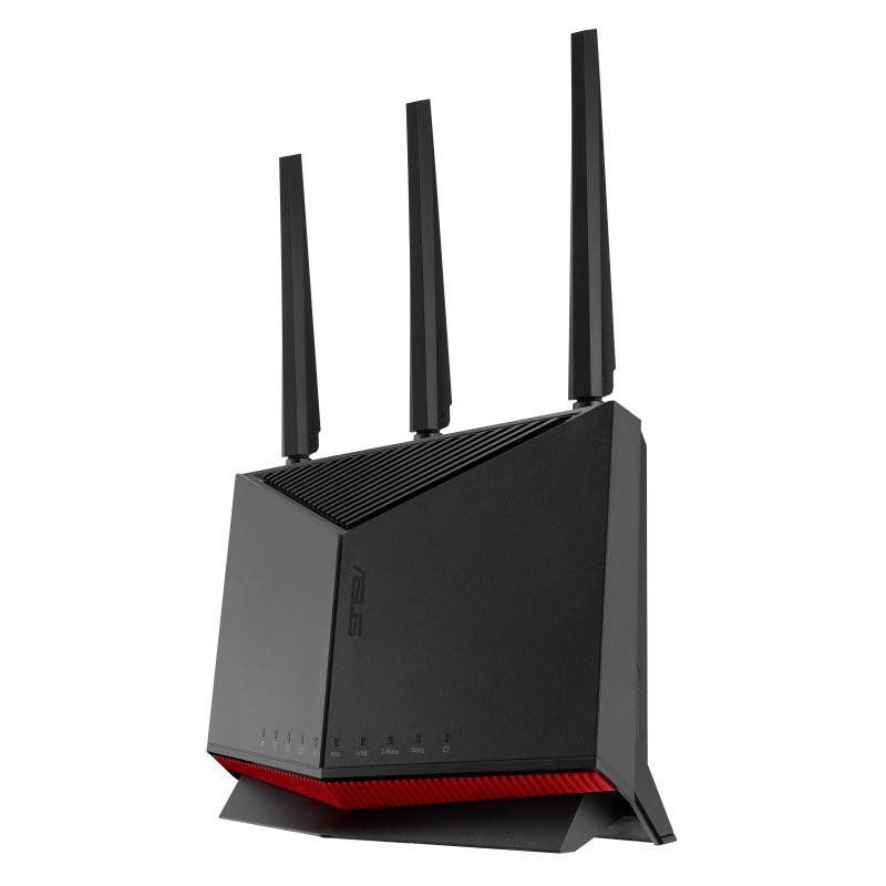 ASUS RT-BE86U - Routeur Wi-FI 7 Extensible - Double Bande BE6800, 4096-QAM, MLO, AI WAN Detection, AiMesh, Abonnement Gratuit à la sécurité réseau,VPNs
