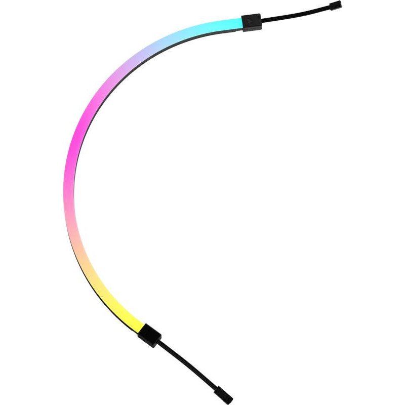 CORSAIR iCUE Link LS350 Aurora Kit de Bandes Lumineuses RGB 350mm – 2 Bandes de LED RGB à Diffusion Magnétique – Adaptateur iCUE Link et Câble Adaptateur ARGB vers iCUE 3 Broches Inclus