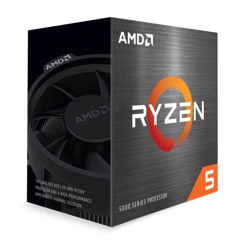 AMD Ryzen 5 5600X Processeur (6 Coeurs/12Threads, 65W TDP, Socket AM4, Cache 35Mo, jusqu&#39;à 4.6 GHz Fréquence Boost, Ventilateur wraith Stealth)