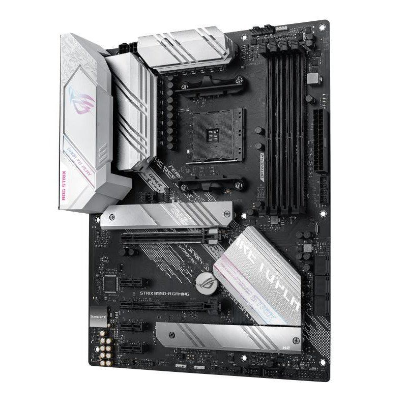 ROG Strix B550-A Gaming Carte mère AMD Ryzen AM4 ATX (PCIe 4.0, 14 phases d&#39;alimentation, Intel 2.5 Gb Ethernet, 2xM.2, ASUS OptiMem II, AI Noise-Canceling Microphone, USB 3.2 Gen 2, Aura Sync)