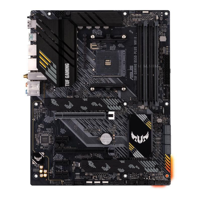 ASUS TUF GAMING B550-PLUS WI-FI II – Carte mère AMD B550 Ryzen AM4 ATX (PCIe 4.0, 2 x M.2, 10 DrMOS, Intel WiFi 6, 2.5 Gb Ethernet, HDMI, DisplayPort, USB 3.2 Gen 2, Thunderbolt 3, Aura Sync RGB)