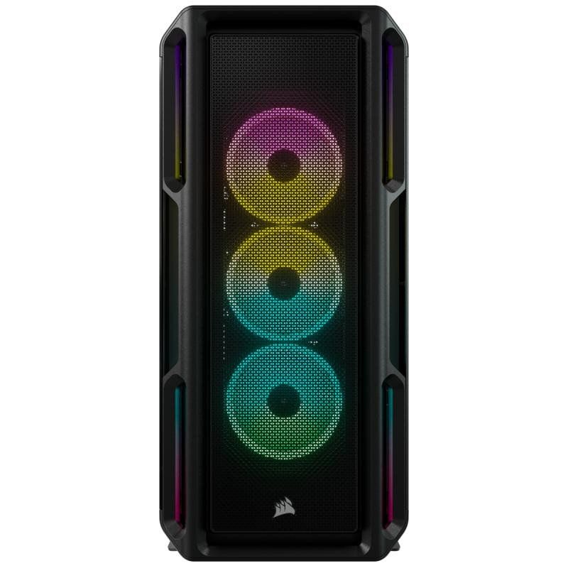 Corsair Boîtier Moyen-Tour connecté en Verre trempé iCUE 5000T RGB, Noir