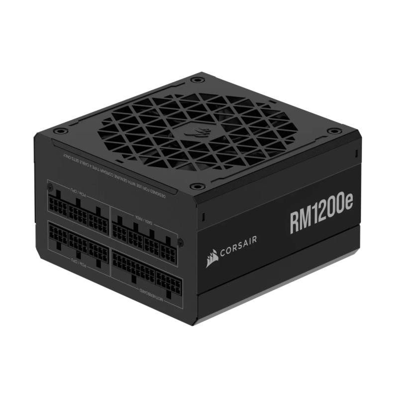 CORSAIR RM1200e (2023) Alimentation ATX Entièrement Modulaire à Faible Niveau de Bruit avec Câble 12V-2x6 – ATX 3.1 &amp; Conformité PCIe 5.1, Cybenetics Platinum, Condensateurs Résistant à 105°C - Noir