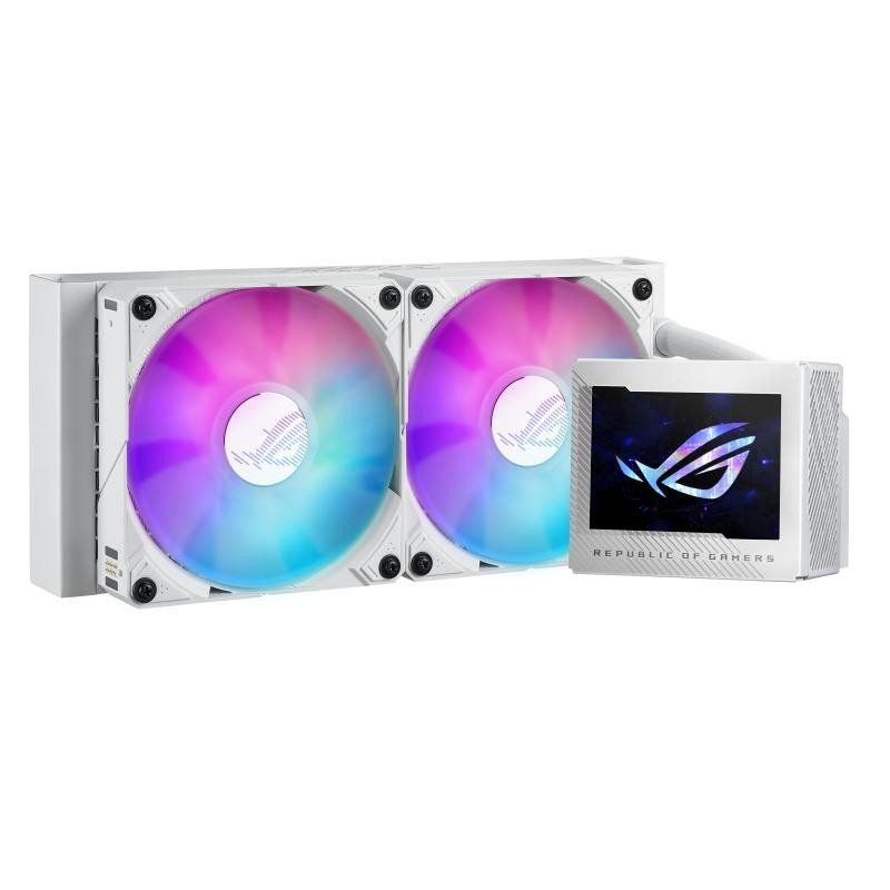 ASUS ROG Ryujin III 240 ARGB WE watercooling de CPU AIO avec écran LCD 3,5&quot;, Pompe Asetek 8e génération, Ventilateur intégré à la Pompe et 2 Ventilateurs ARGB magnétiques de 120 mm avec radiateur ROG