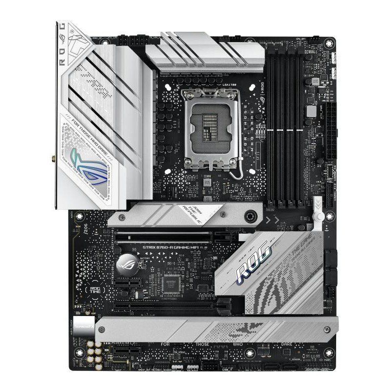ASUS ROG STRIX B760-A GAMING WIFI – Carte mère gaming Intel B760 LGA 1700 ATX (DDR5, 12 + 1 phases d’alimentation, PCIe 5.0, 3 x PCIe 4.0 M.2, WiFi 6E, USB 3.2 Gen 2x2 Type-C, Aura Sync RGB)