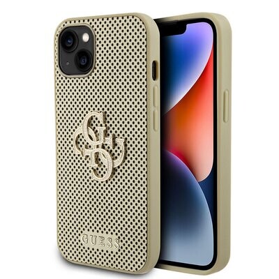 Guess iPhone 15 Back cover case - Perforated 4G - glitter
