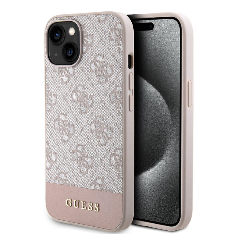 Guess iPhone 15 Hardcase - Magsafe - 4G Pu Bottom
