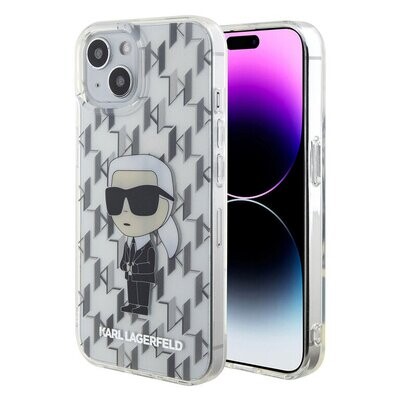 Karl Lagerfeld iPhone 15 Hardcase | Ikonik Monogram | Phonecase.nl