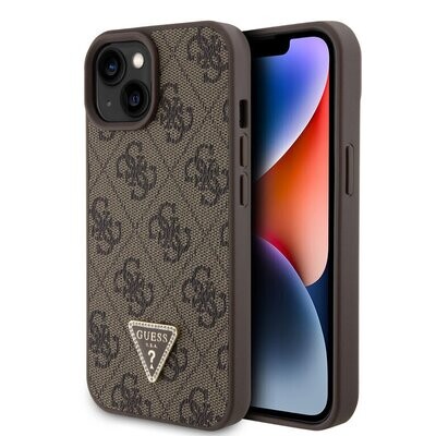 Guess iPhone 15 Hardcase 4G Triangle Strass | Stylish Protection | Phonecase.nl