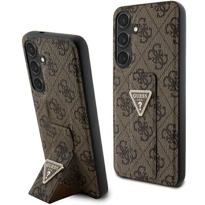 Guess Galaxy S24 Plus Achtercover case - Grip Stand 4G - Triangle Strass - Bruin