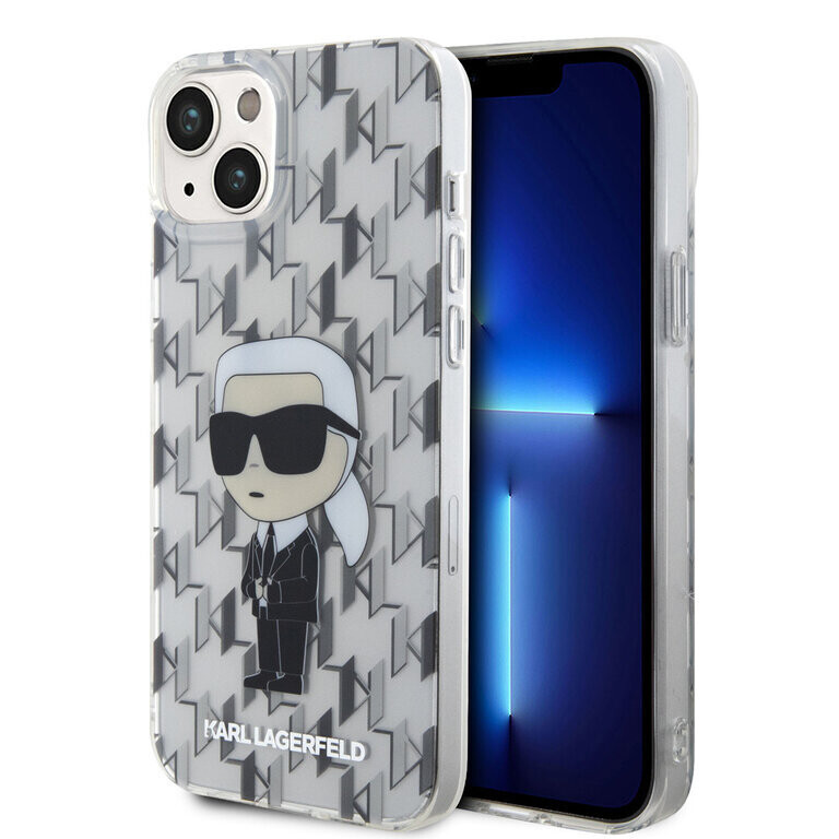 Karl Lagerfeld iPhone 15 Plus TPU Hardcase | Ikonik Monogram | Phonecase.nl