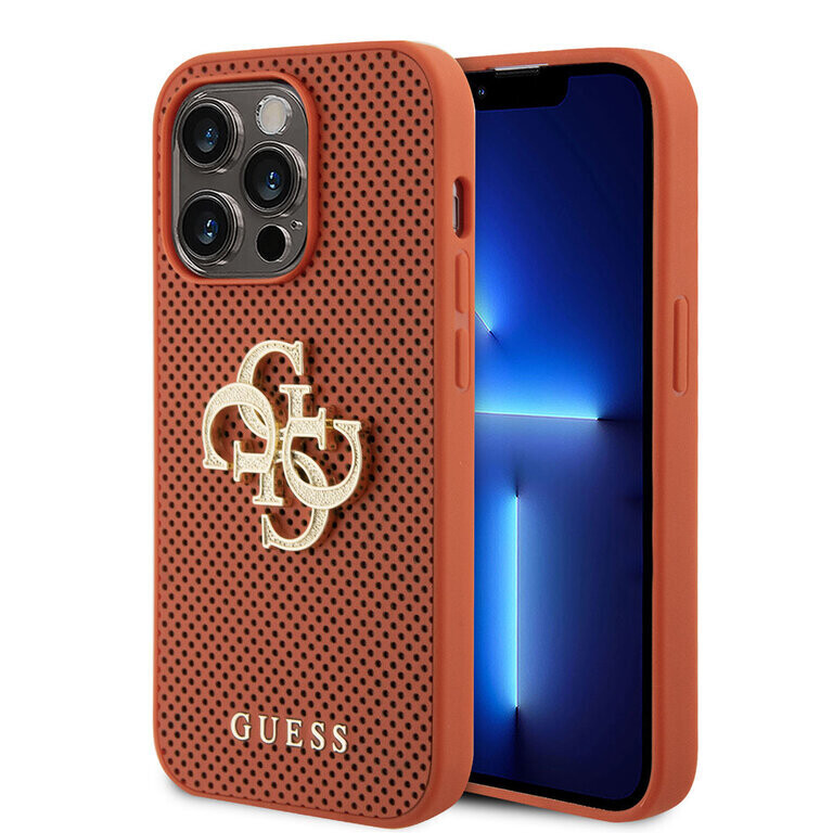 Guess iPhone 15 Pro Back cover case - Perforated 4G - glitter