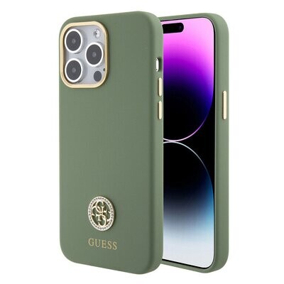 Guess iPhone 15 Pro Back cover case - Logo strass 4G
