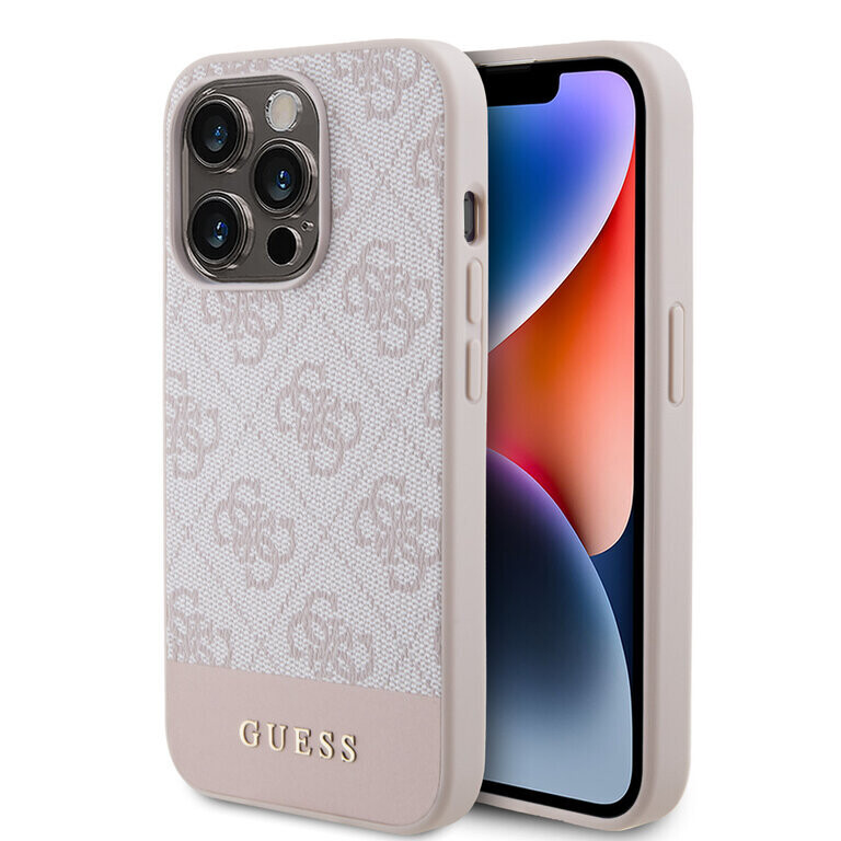 Guess iPhone 15 Pro Hardcase - Magsafe - 4G Pu Bottom