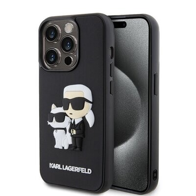 Karl Lagerfeld iPhone 15 Pro Back Cover | 3D Rubber NFT K&amp;C | Premium Protection | Phonecase.nl