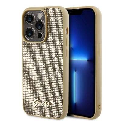 Guess iPhone 15 Pro Hardcase - Metal Script - Disco