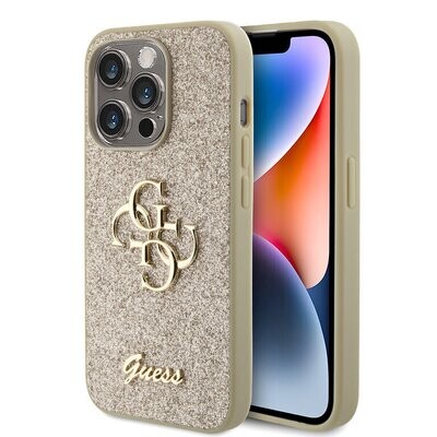 Guess iPhone 15 Pro TPU Hardcase - Big 4G - Fixed Glitter