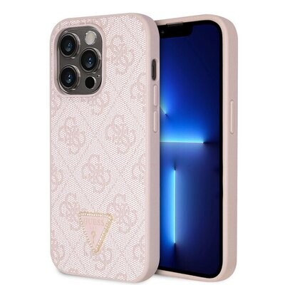 Guess iPhone 15 Pro TPU Hardcase - 4G Triangle - Strass