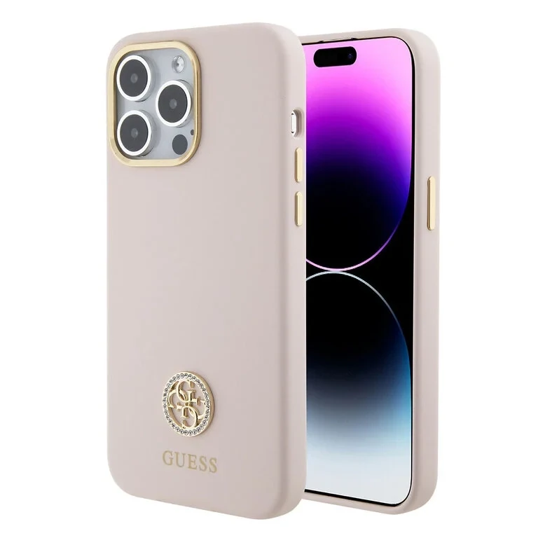 Guess iPhone 15 Pro Max Back Cover Case Strass Logo 4G | Stylish Protection | Phonecase.nl