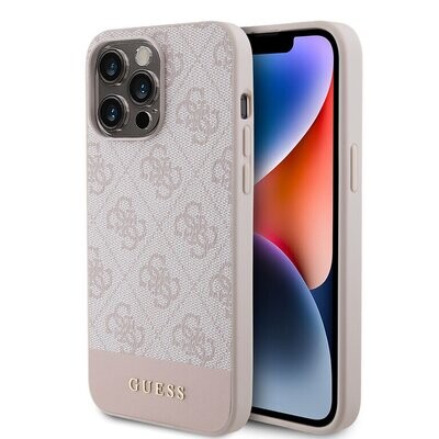 Guess iPhone 15 Pro Max Hardcase - Magsafe - 4G Pu Bottom