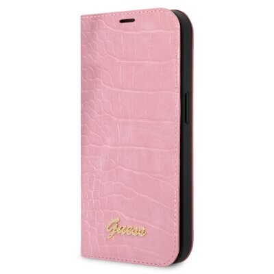 Guess iPhone 14 Pro Max Book type case - Croco - 3 card slots