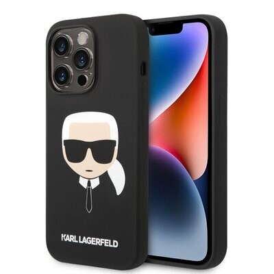 Karl Lagerfeld iPhone 14 Pro Max Hardcase Achtercover - Karl&#39;s Head - Magsafe Compatibel | Phonecase.nl