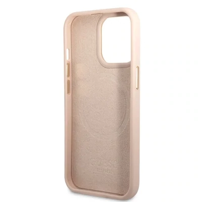 Guess iPhone 14 Pro Hardcase Backcover - 4G - Gold Camera &amp; Buttons - MagSafe Compatible | Phonecase.nl