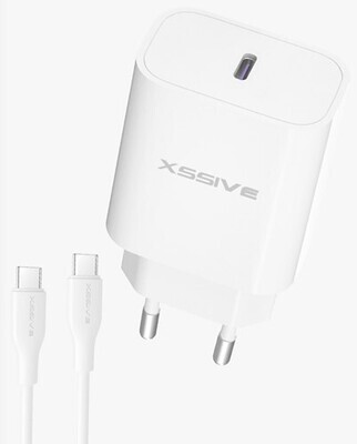 Xssive 25W PD3.0 supersnelle oplader met C-C-kabel XSS-AC66NW - Wit