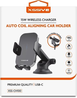 Xssive 2 in 1 Magnetic Wireless Car Charger Holder XSS-CH120MS+W
