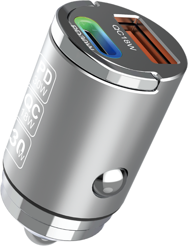 Xssive 30W PD+QC3.0 Snelle Autolader XSS-CC43 - Grijs