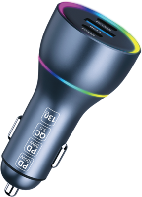 Xssive 130W PD+QC3.0 Fast Car Charger XSS-CC44 - Black