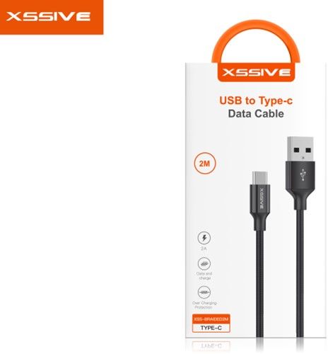 Xssive Braided USB Type-C Cable 2m