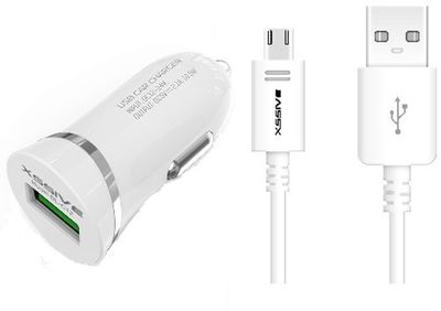 Xssive Car Charger met Micro Cable - Wit