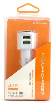 Xssive Duo Car Charger Adapter XSS-C29 - White